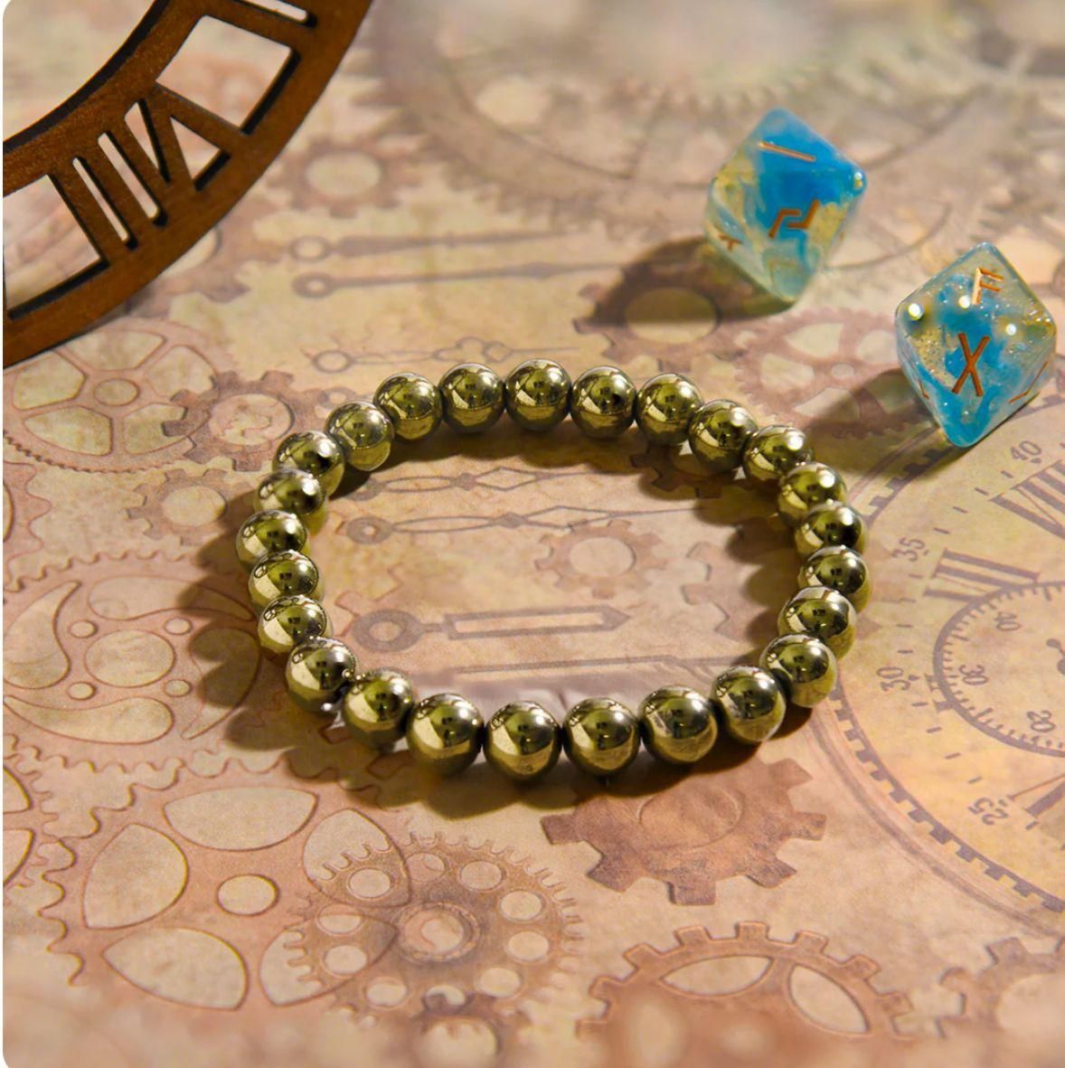 Unisex Money Magnet Pyrite Bracelet